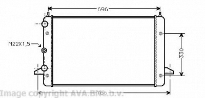 AVA QUALITY COOLING vwa2135 -  Радиатор, охлаждение двигателя
